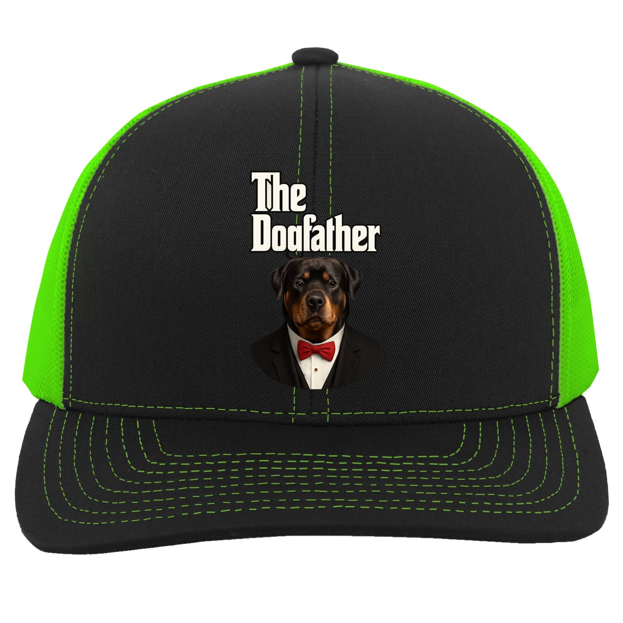 104C Trucker Snap Back - Black/Neon Green