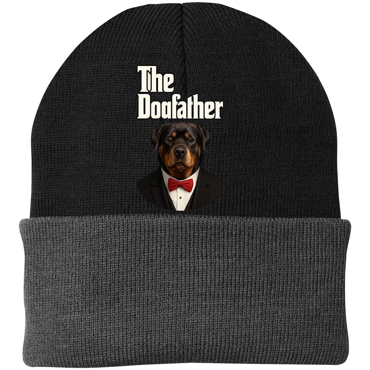 CP90 Port & Company Knit Beanie - Black/Gray