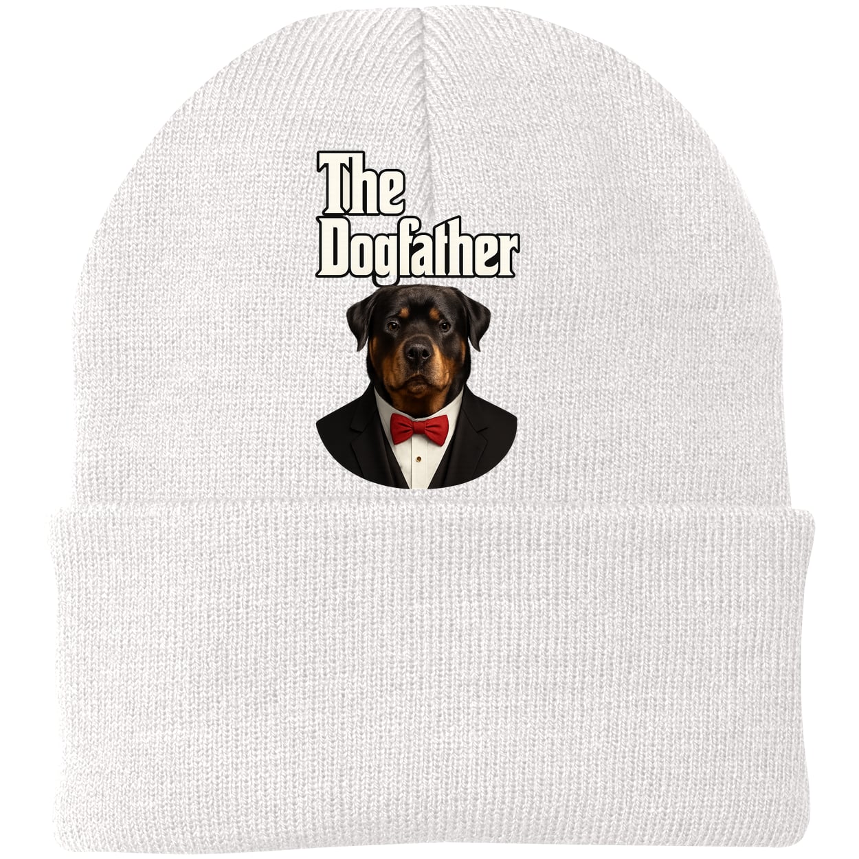 CP90 Port & Company Knit Beanie - White