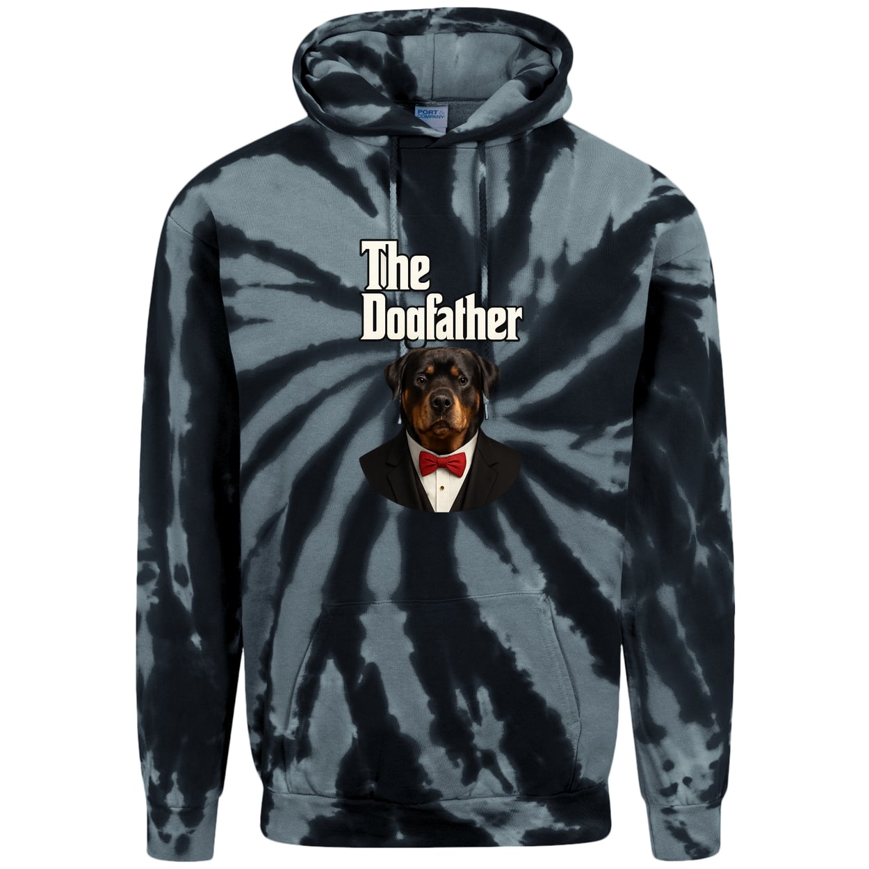 PC146 Port & Company Adult Tie-Dye Pullover Hoodie - Black