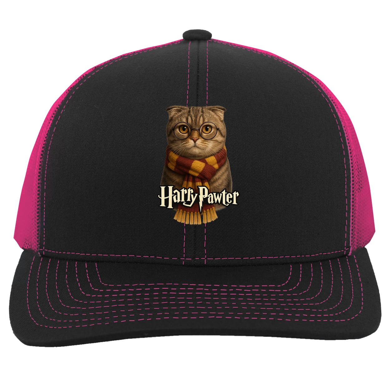 104C Trucker Snap Back - Black/Pink
