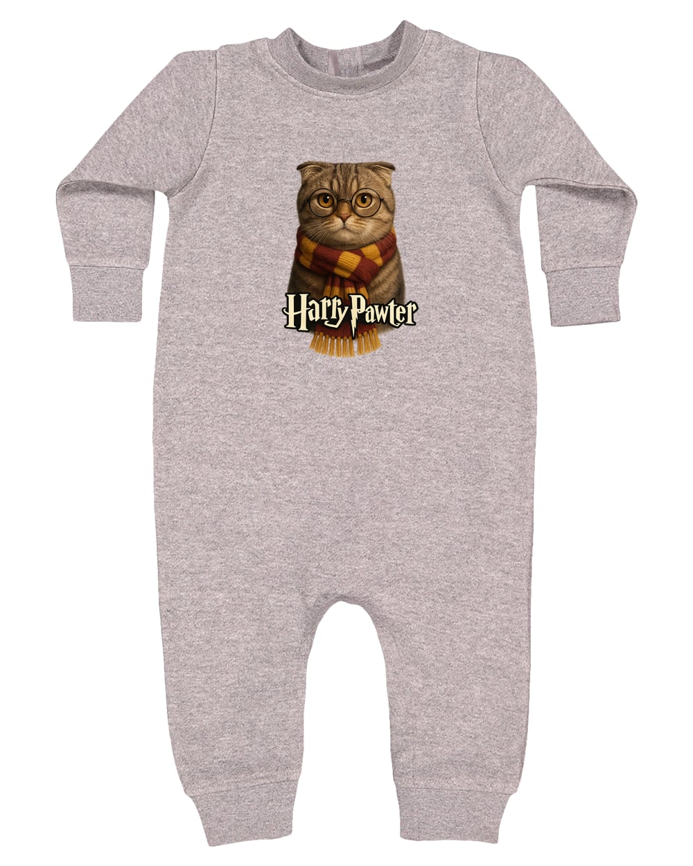 4447 Rabbit Skins Infant Fleece One-Piece Bodysuit - Heather Grey