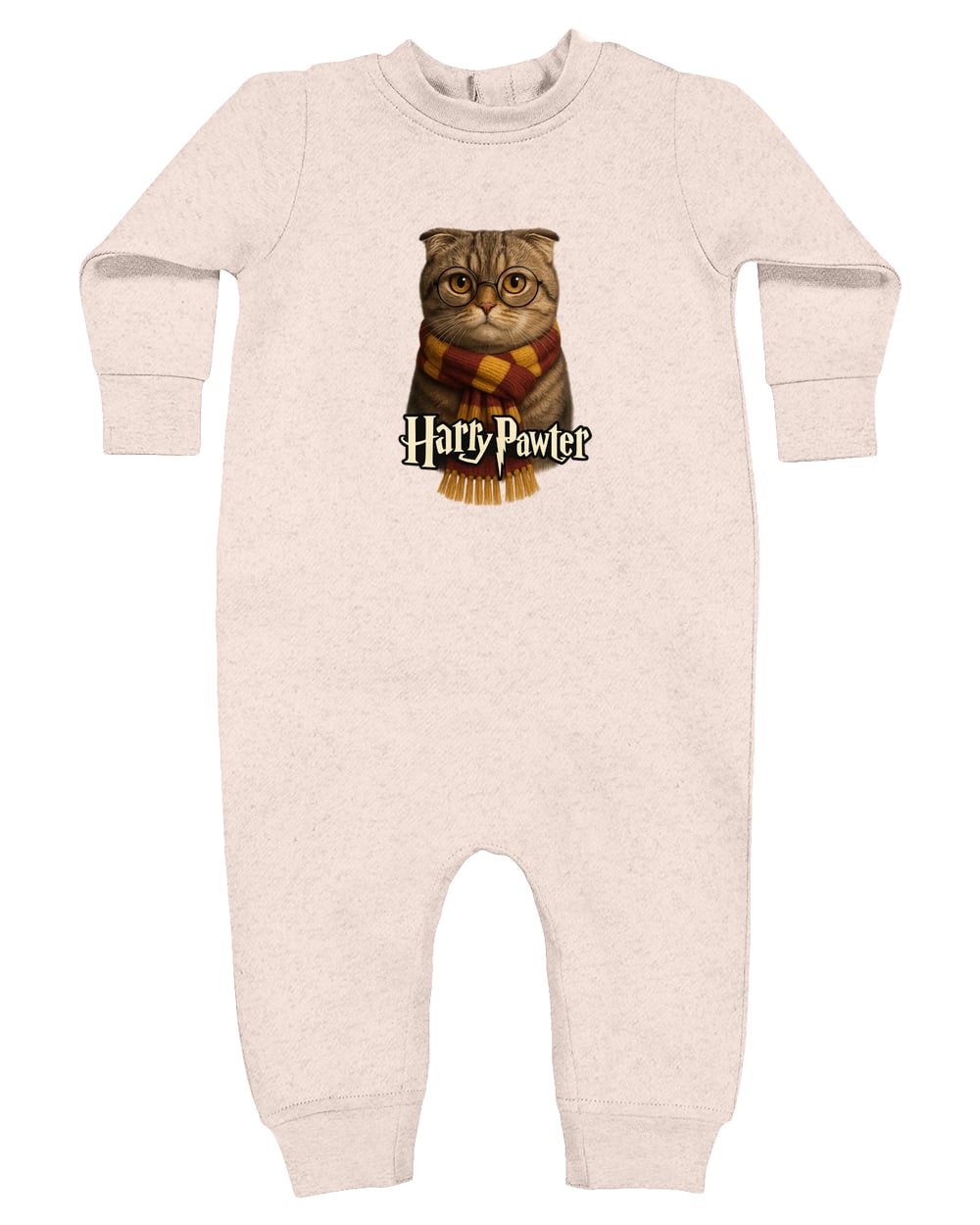 4447 Rabbit Skins Infant Fleece One-Piece Bodysuit - Natural Heather