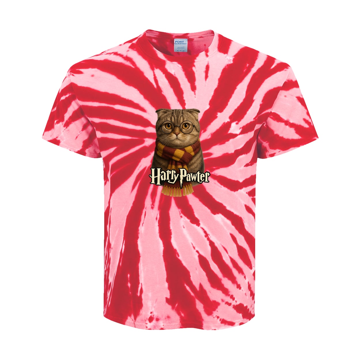 PC147Y Port & Company Kids Tie-Dye Tee - Red