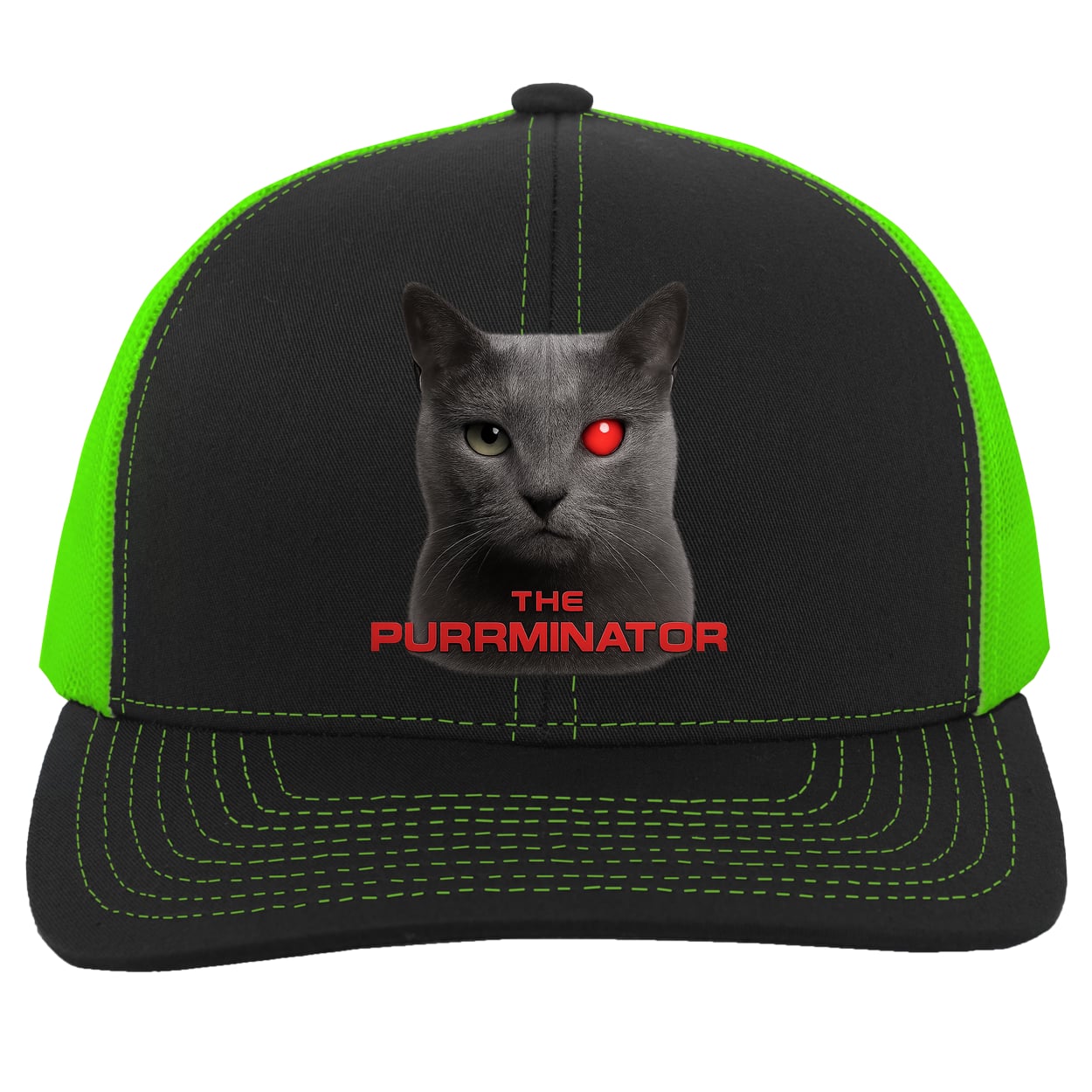 104C Trucker Snap Back - Black/Neon Green