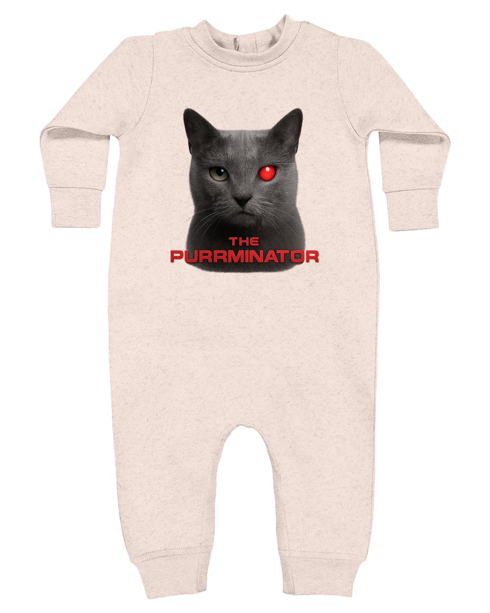 4447 Rabbit Skins Infant Fleece One-Piece Bodysuit - Natural Heather