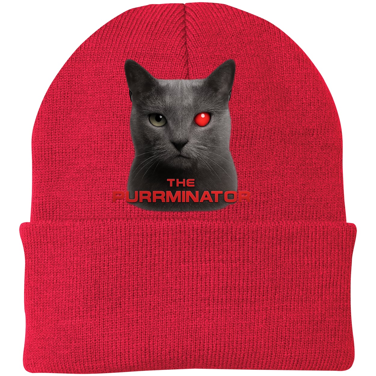 CP90 Port & Company Knit Beanie - Athletic Red