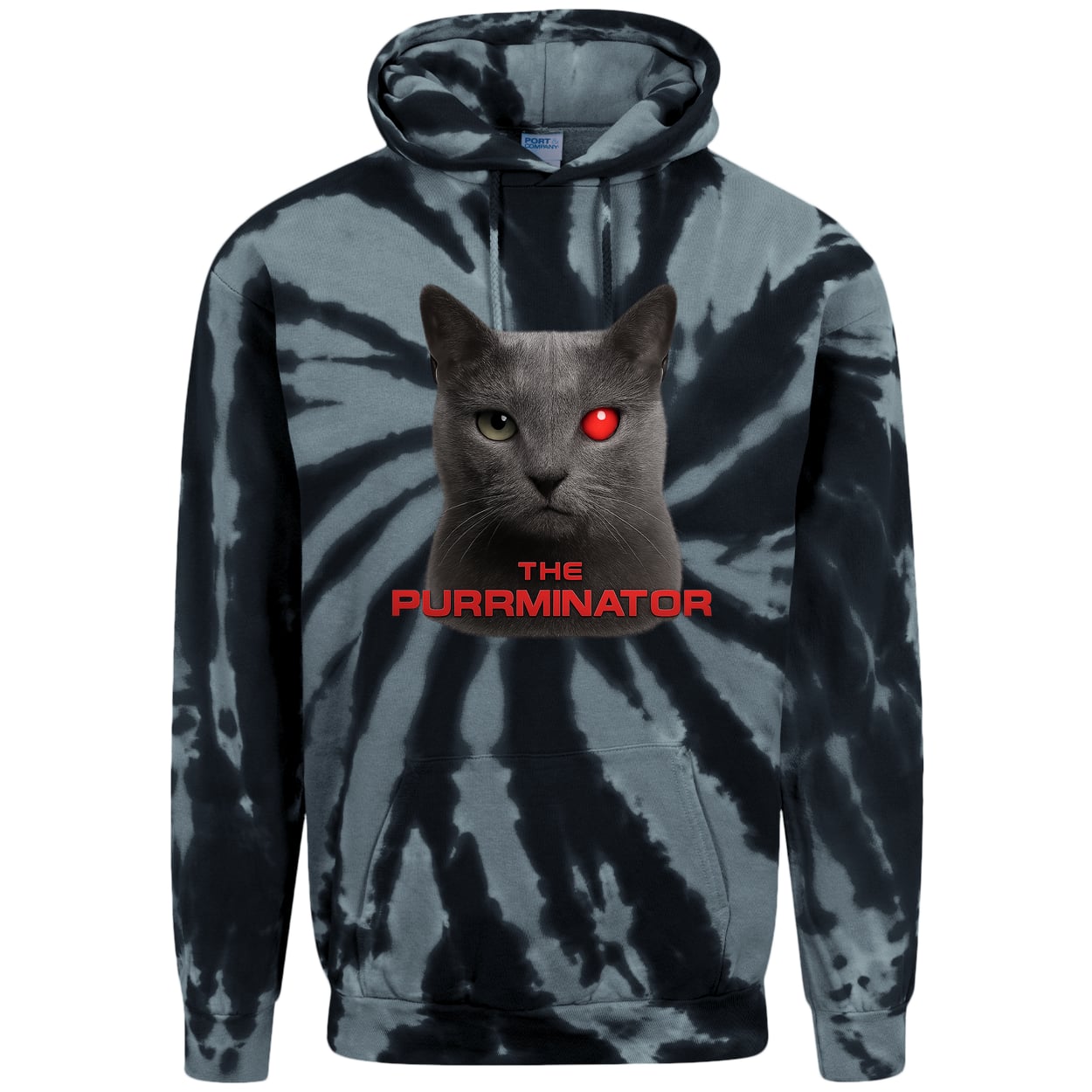 PC146 Port & Company Adult Tie-Dye Pullover Hoodie - Black