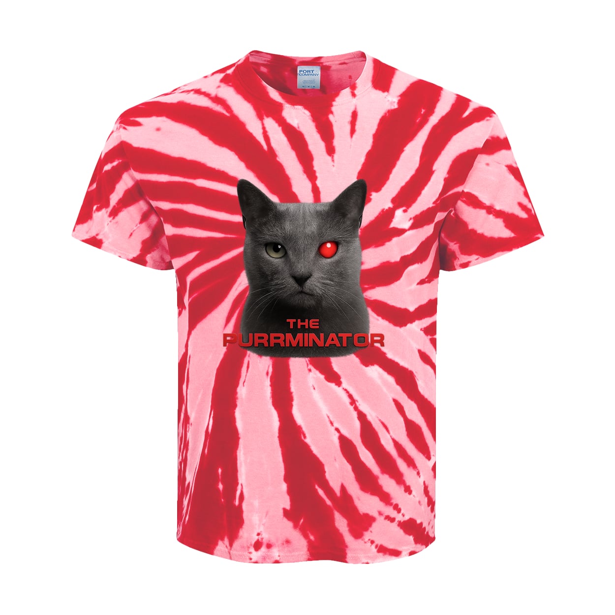 PC147Y Port & Company Kids Tie-Dye Tee - Red