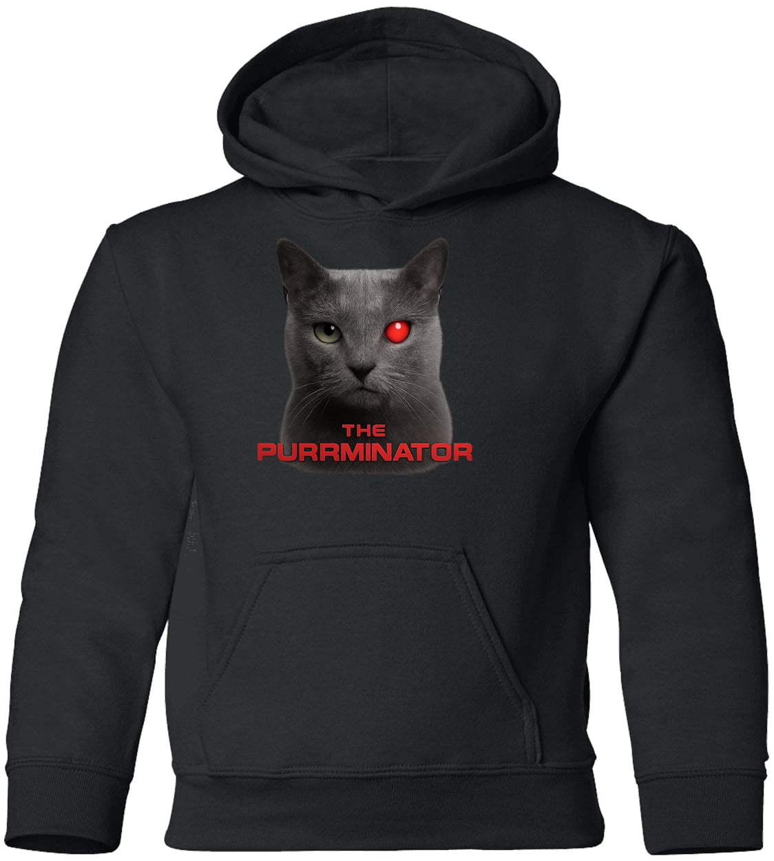 G185B Gildan Youth Pullover Hoodie - Black