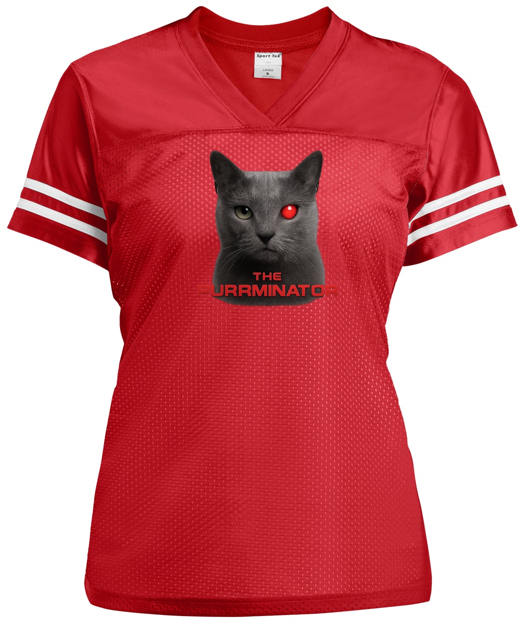 LST307 Sport-Tek Ladies' Replica Jersey - True Red/White