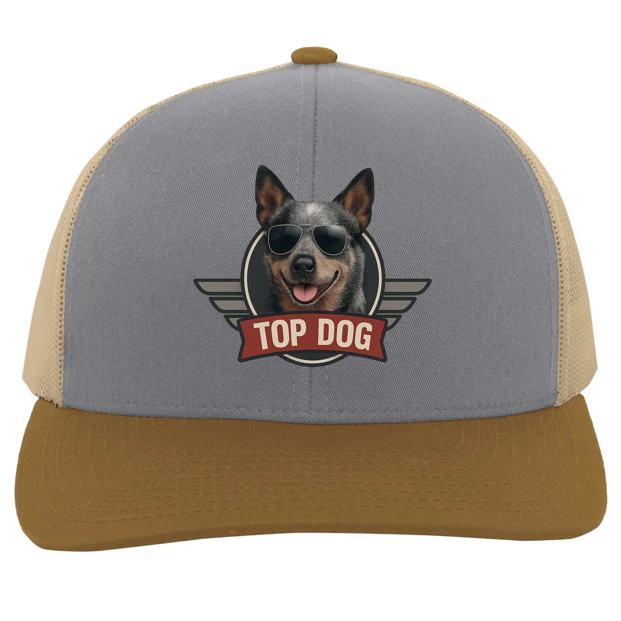 104C Trucker Snap Back - Heather/Beige/Amber