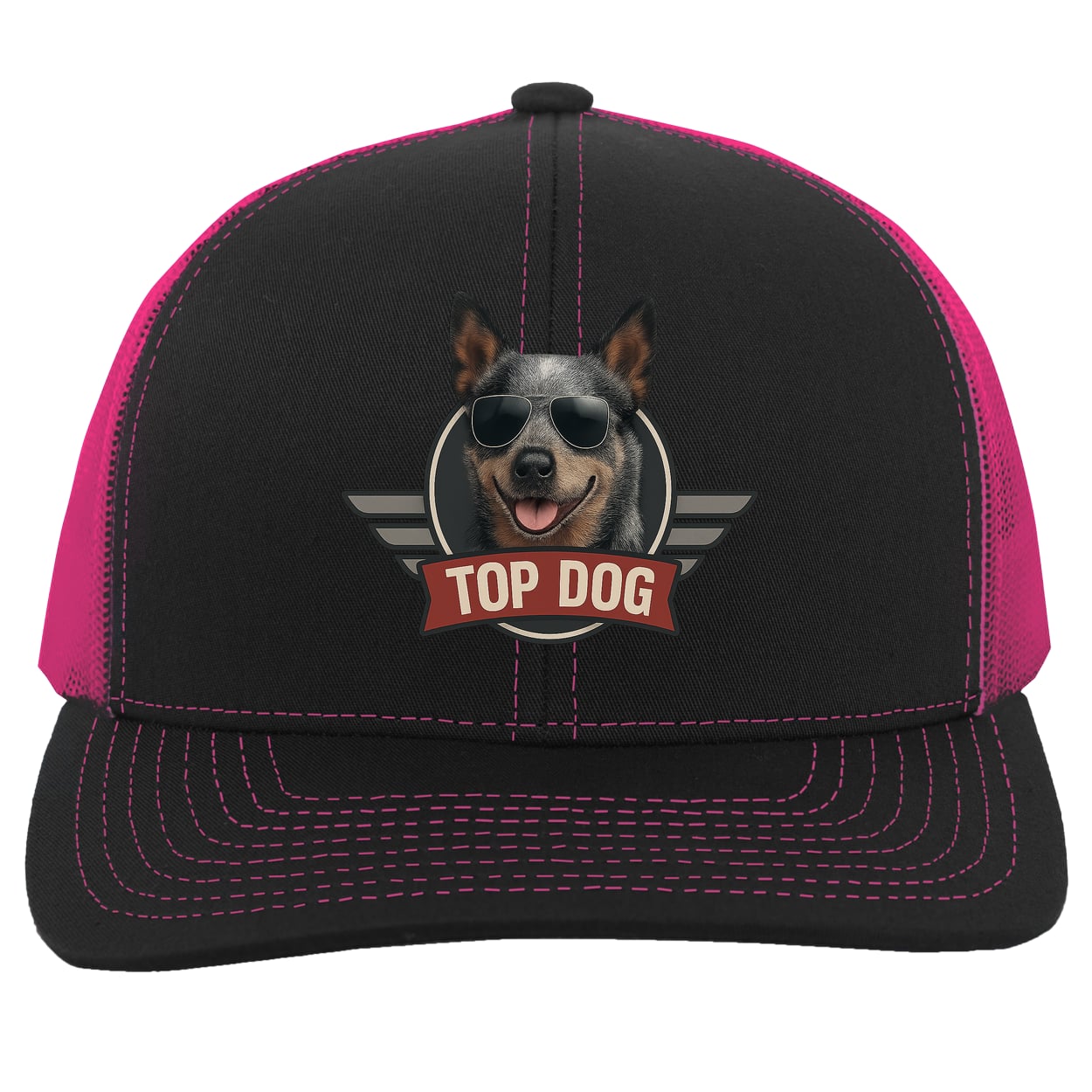 104C Trucker Snap Back - Black/Pink