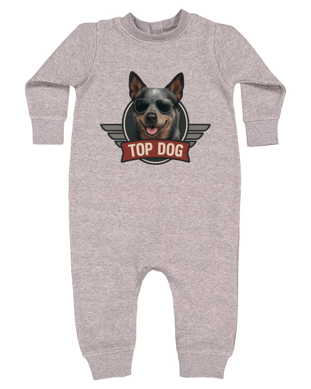 4447 Rabbit Skins Infant Fleece One-Piece Bodysuit - Heather Grey