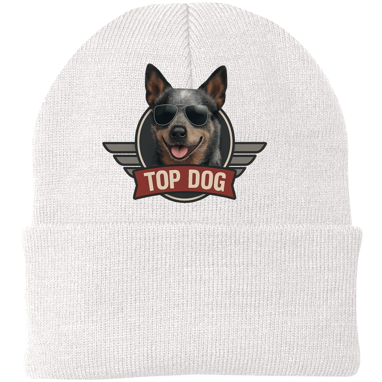 CP90 Port & Company Knit Beanie - White