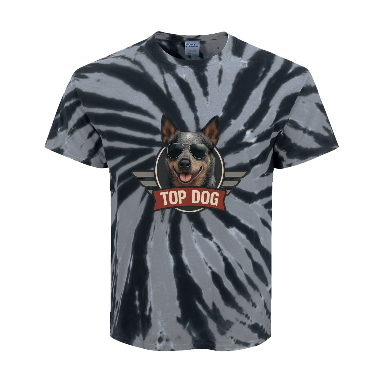 PC147Y Port & Company Kids Tie-Dye Tee - Black