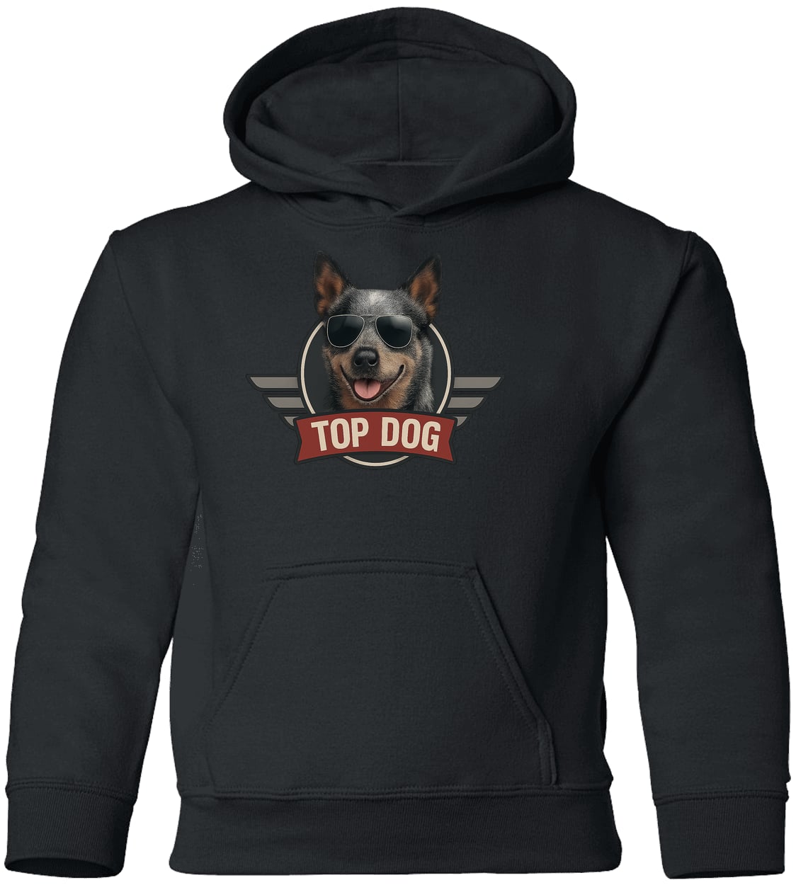 G185B Gildan Youth Pullover Hoodie - Black