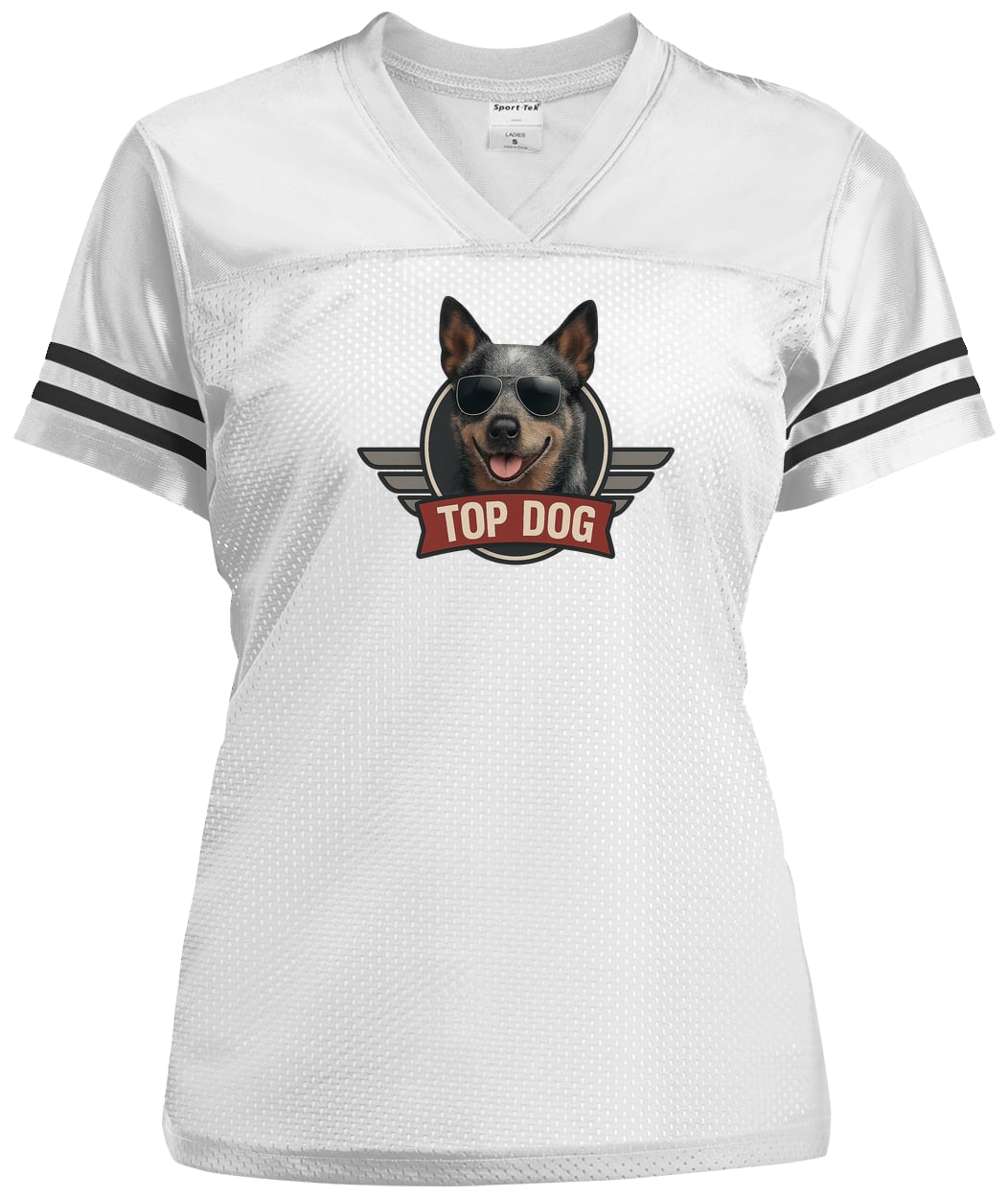 LST307 Sport-Tek Ladies' Replica Jersey - White/Black