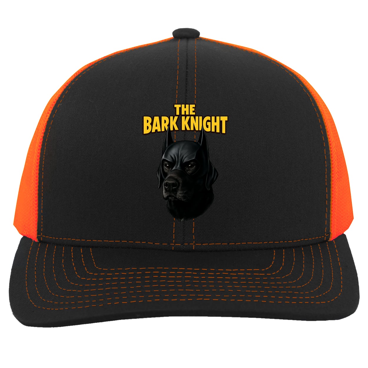104C Trucker Snap Back - Black/Neon Orange