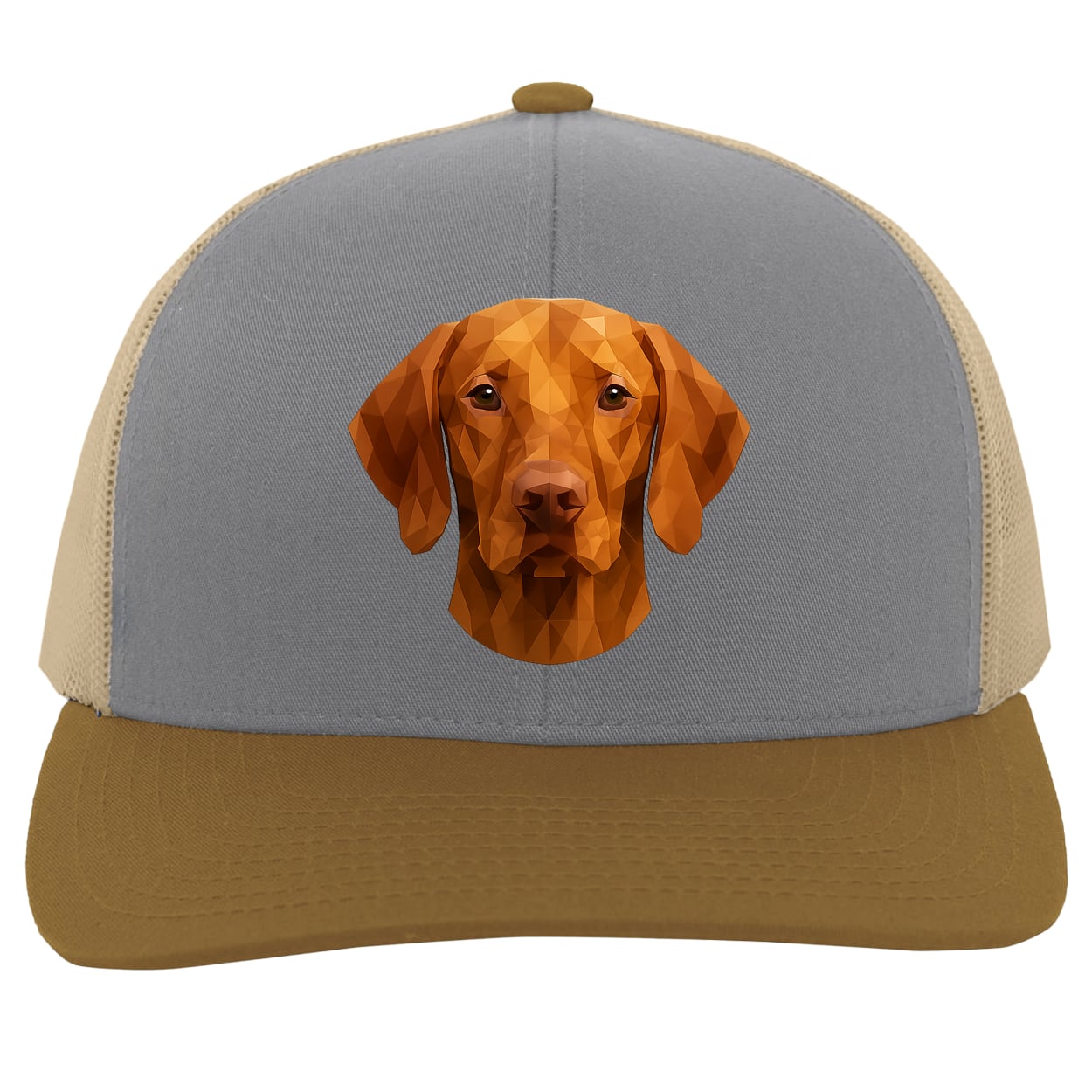 104C Trucker Snap Back - Heather/Beige/Amber