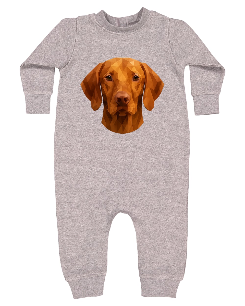 4447 Rabbit Skins Infant Fleece One-Piece Bodysuit - Heather Grey