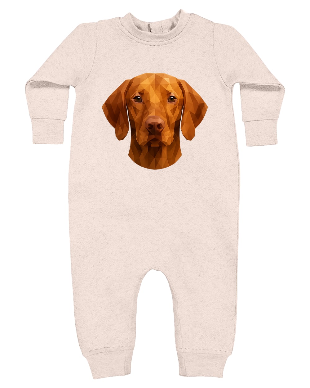 4447 Rabbit Skins Infant Fleece One-Piece Bodysuit - Natural Heather