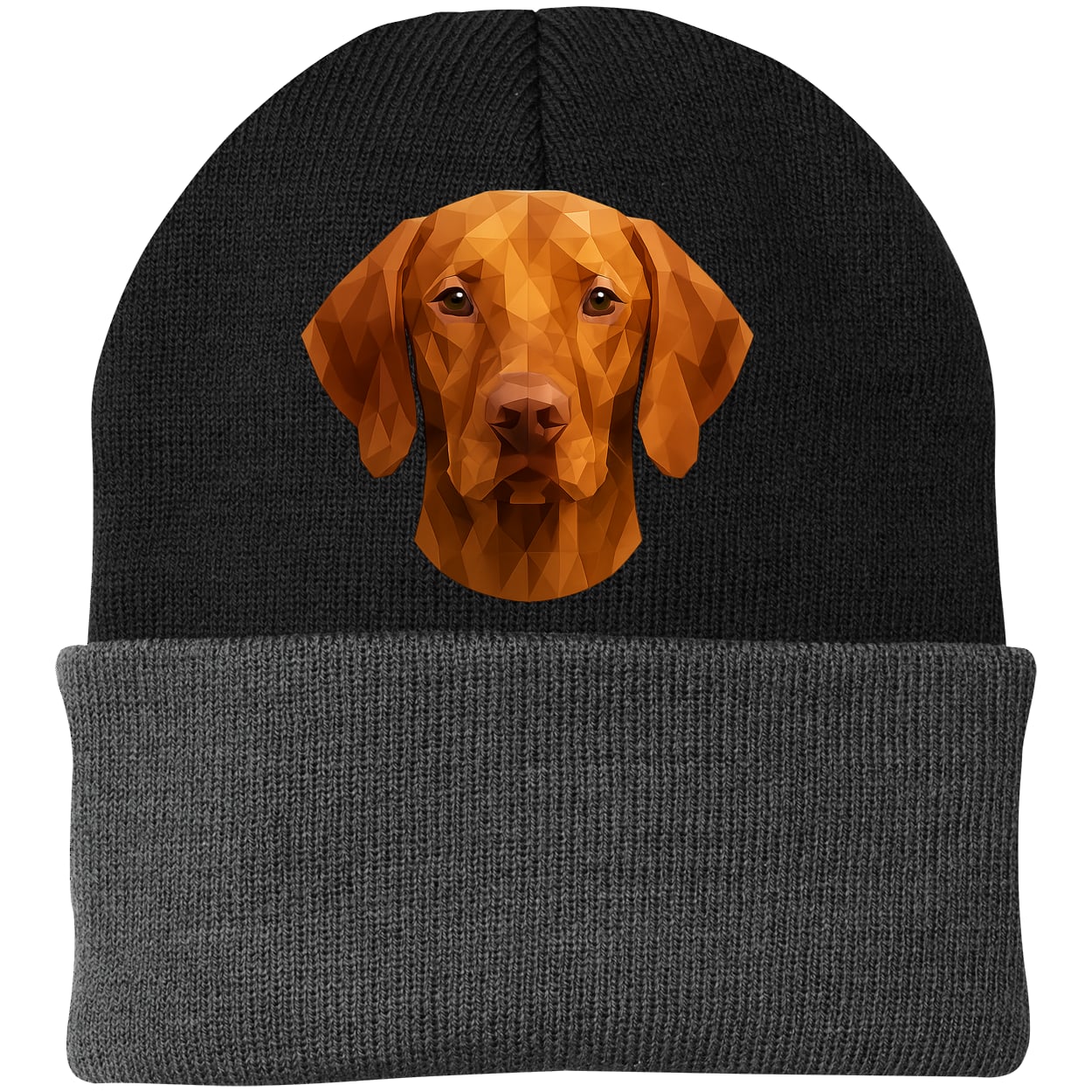CP90 Port & Company Knit Beanie - Black/Gray
