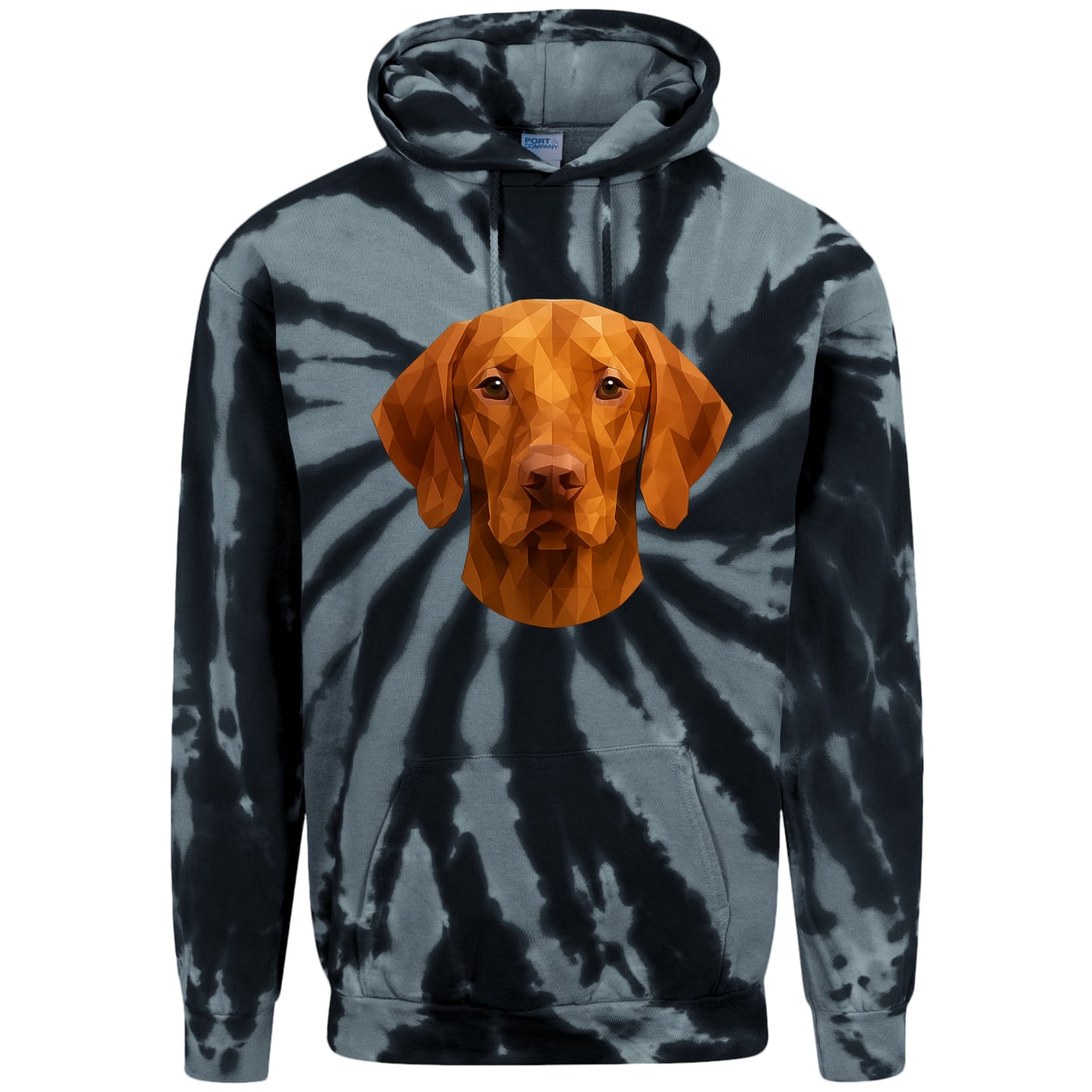 PC146 Port & Company Adult Tie-Dye Pullover Hoodie - Black