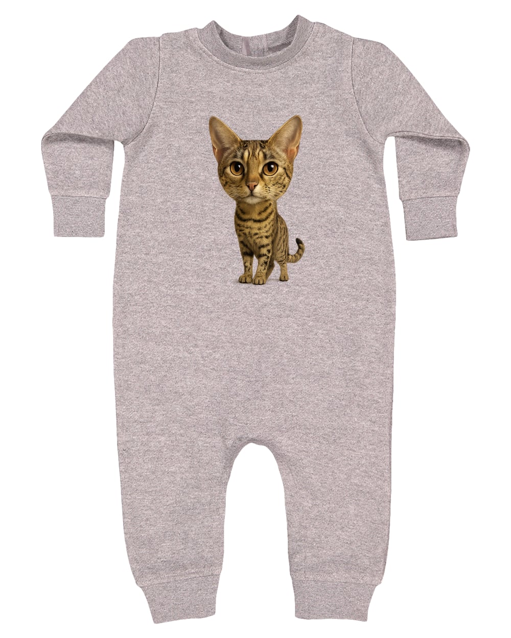 4447 Rabbit Skins Infant Fleece One-Piece Bodysuit - Heather Grey