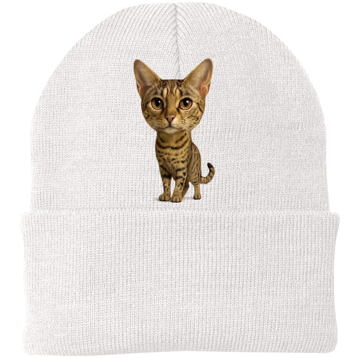 CP90 Port & Company Knit Beanie - White