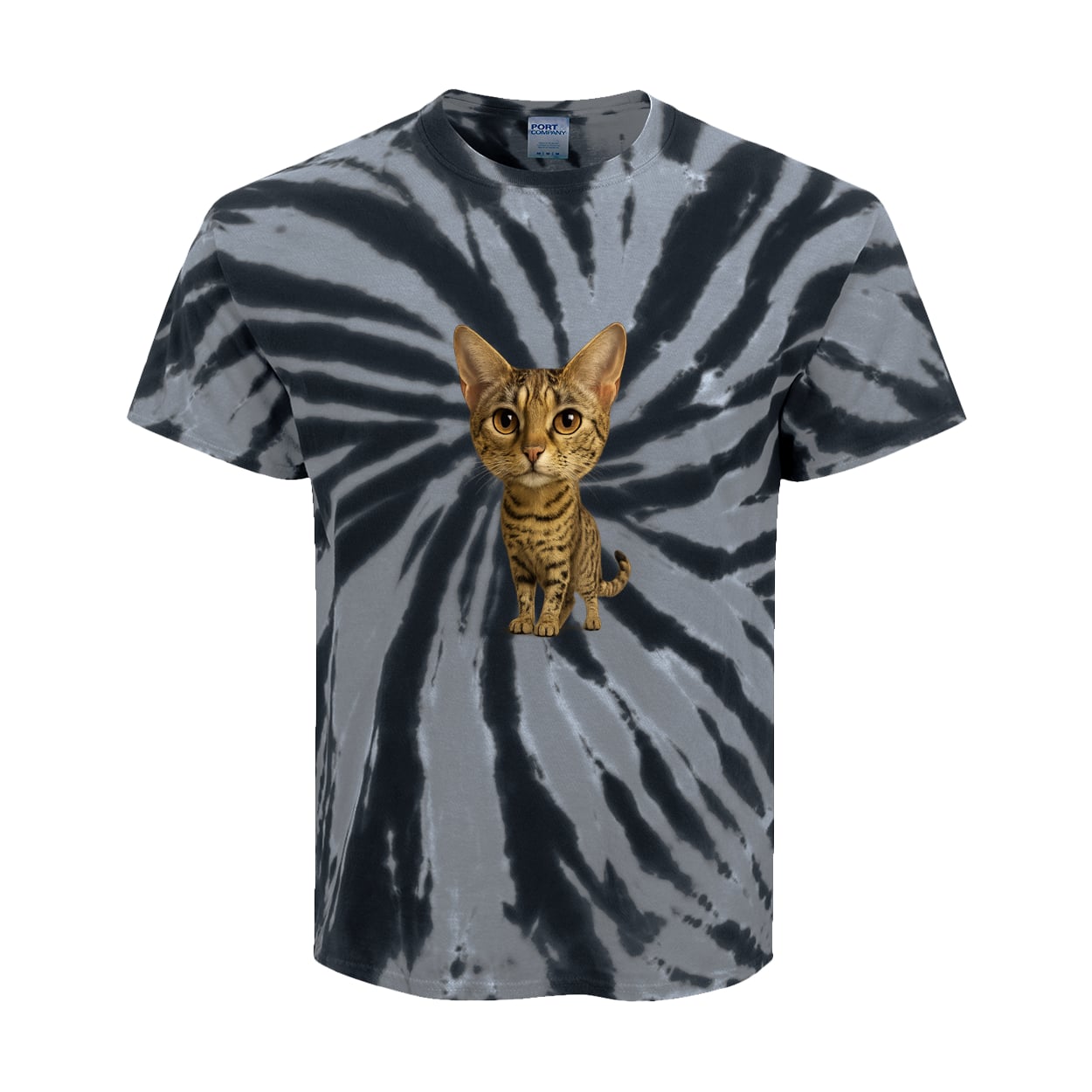 PC147Y Port & Company Kids Tie-Dye Tee - Black
