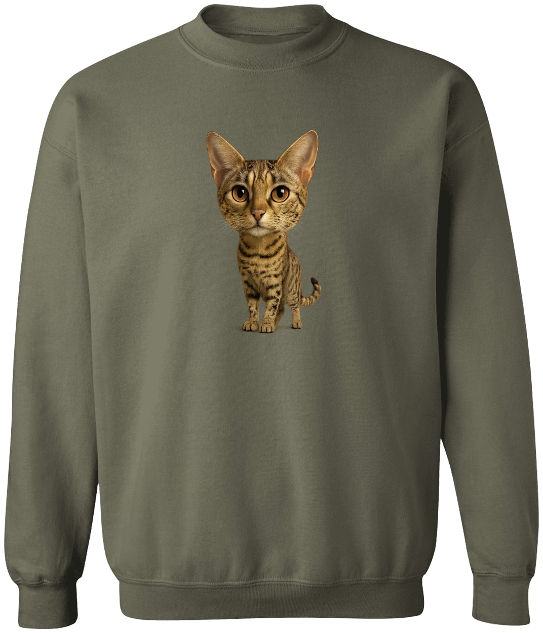 G180 Gildan Crewneck Pullover Sweatshirt - Military Green