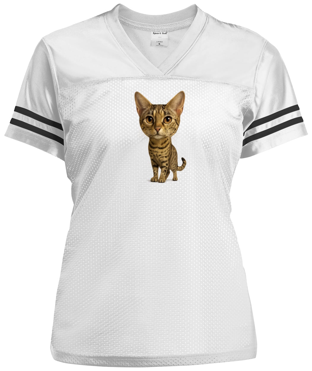 LST307 Sport-Tek Ladies' Replica Jersey - White/Black