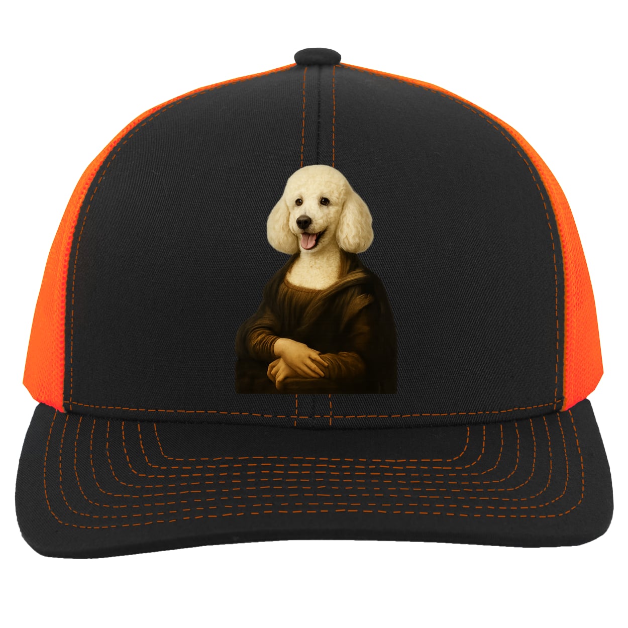 104C Trucker Snap Back - Black/Neon Orange