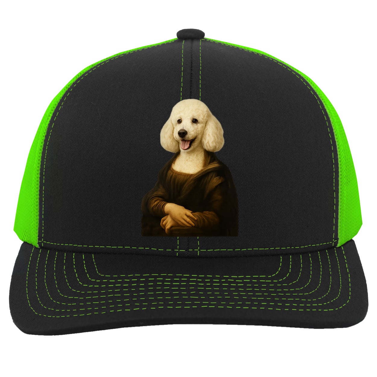 104C Trucker Snap Back - Black/Neon Green