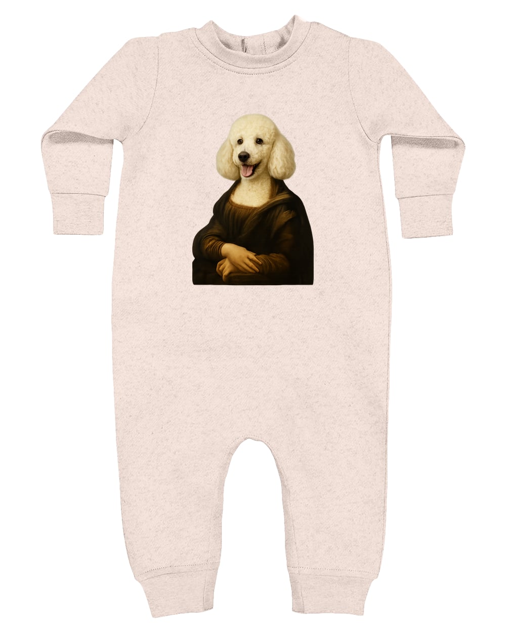 4447 Rabbit Skins Infant Fleece One-Piece Bodysuit - Natural Heather