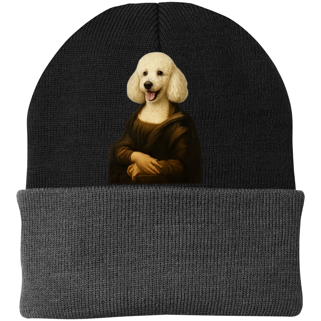 CP90 Port & Company Knit Beanie - Black/Gray