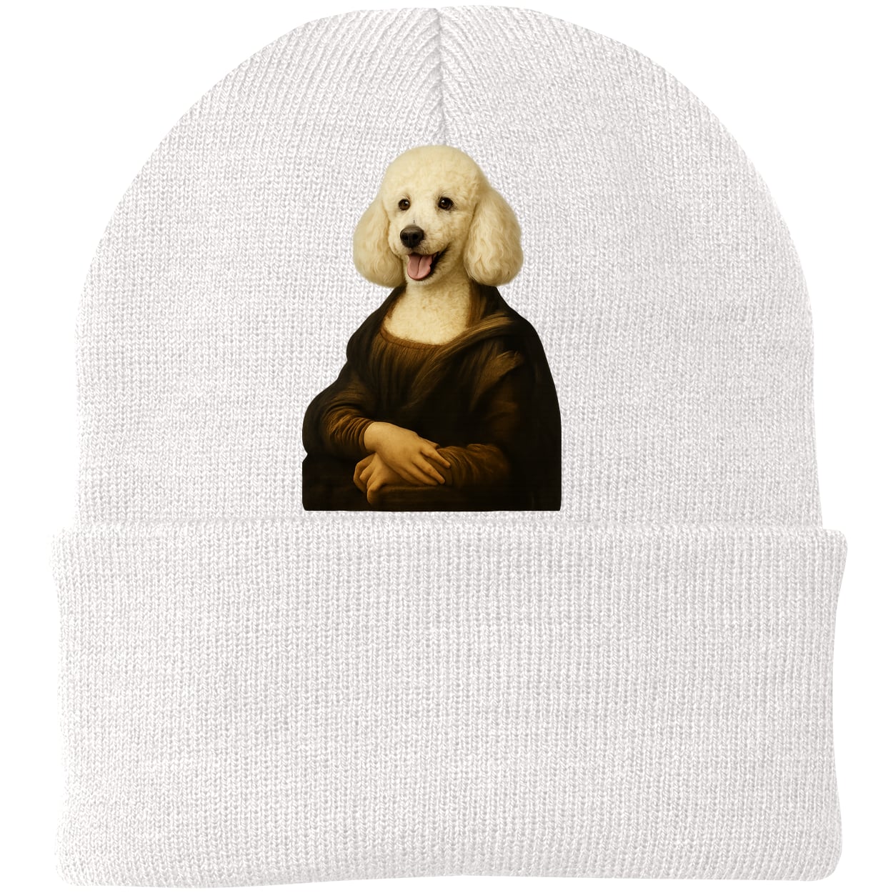 CP90 Port & Company Knit Beanie - White