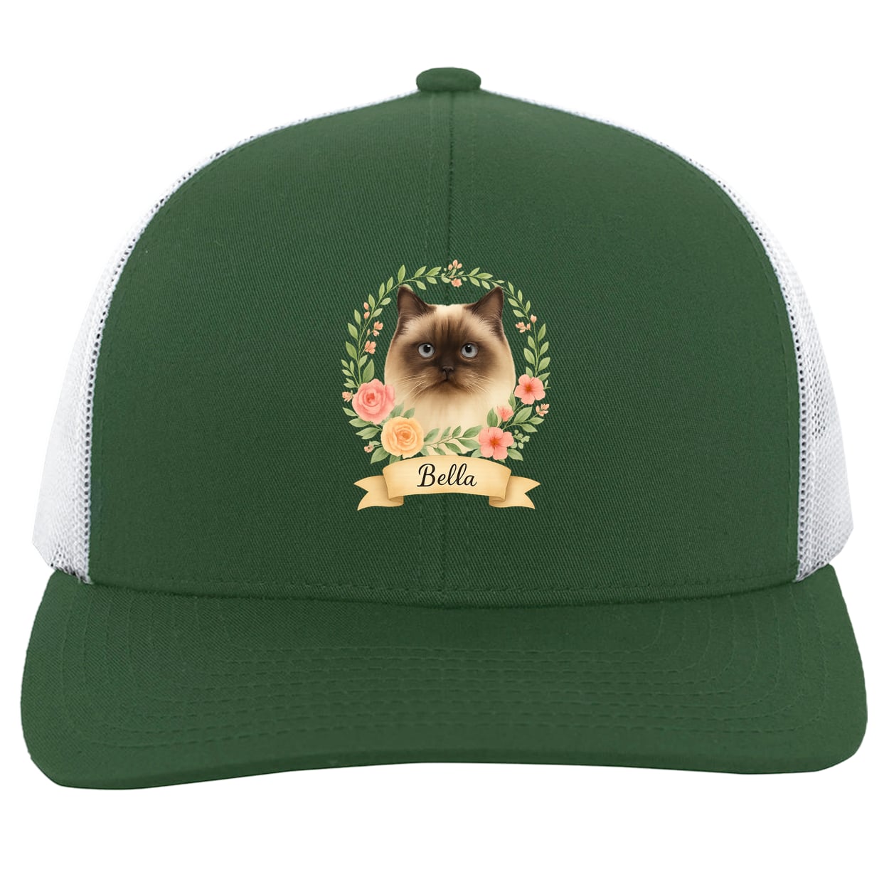 104C Trucker Snap Back - Dark Green/White