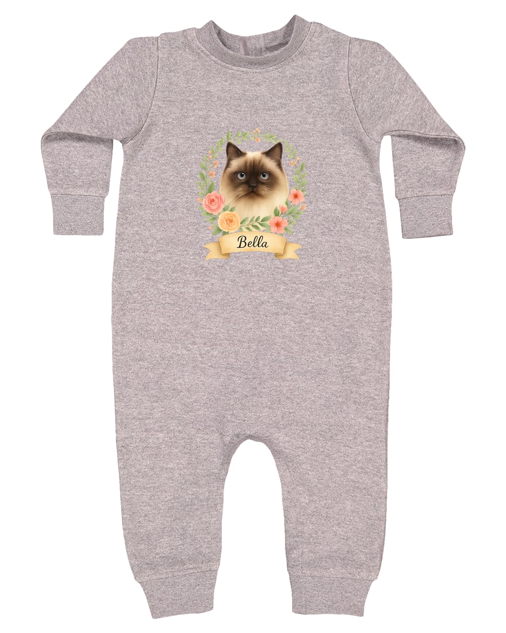 4447 Rabbit Skins Infant Fleece One-Piece Bodysuit - Heather Grey