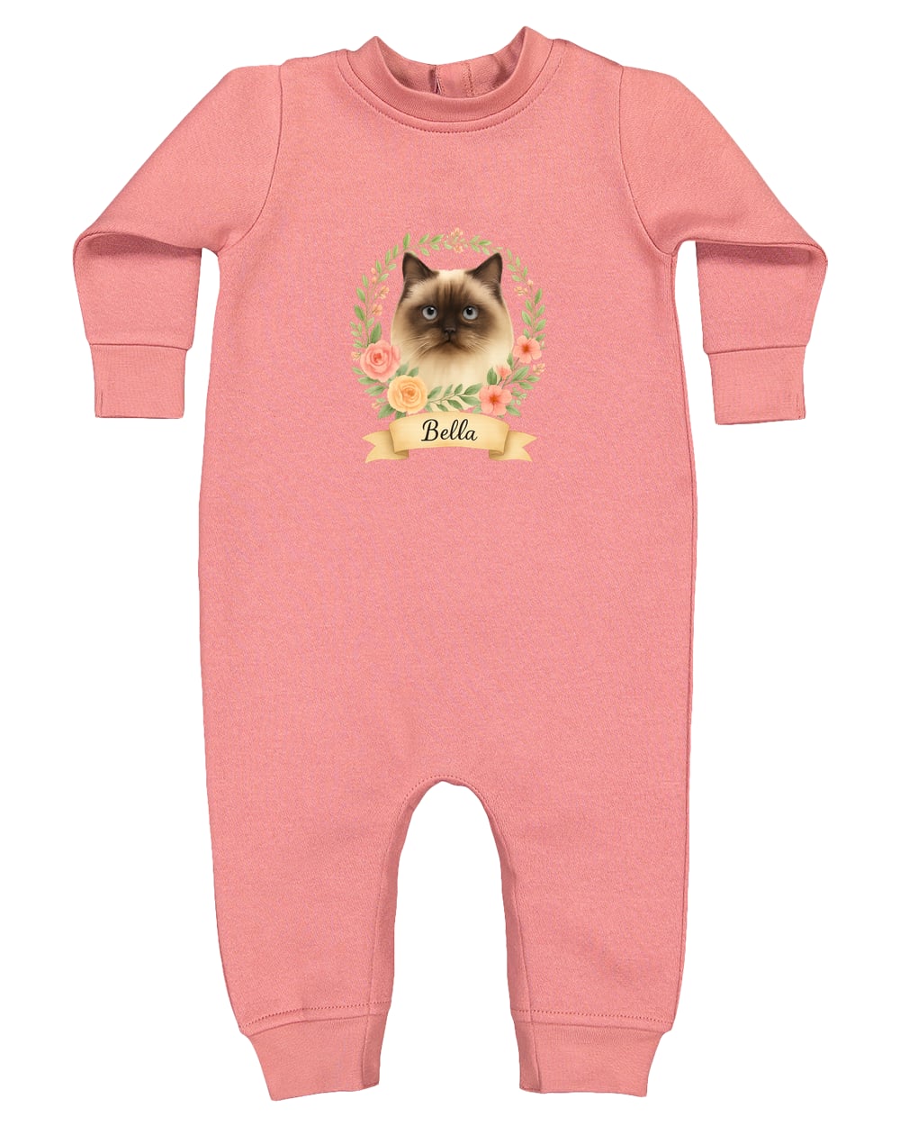 4447 Rabbit Skins Infant Fleece One-Piece Bodysuit - Mauvelous