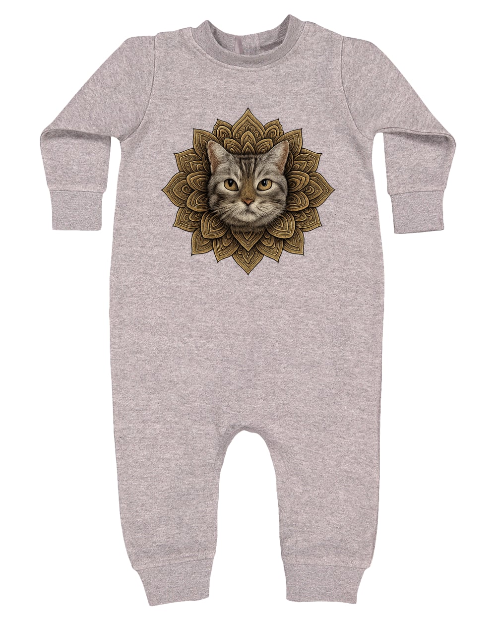 4447 Rabbit Skins Infant Fleece One-Piece Bodysuit - Heather Grey