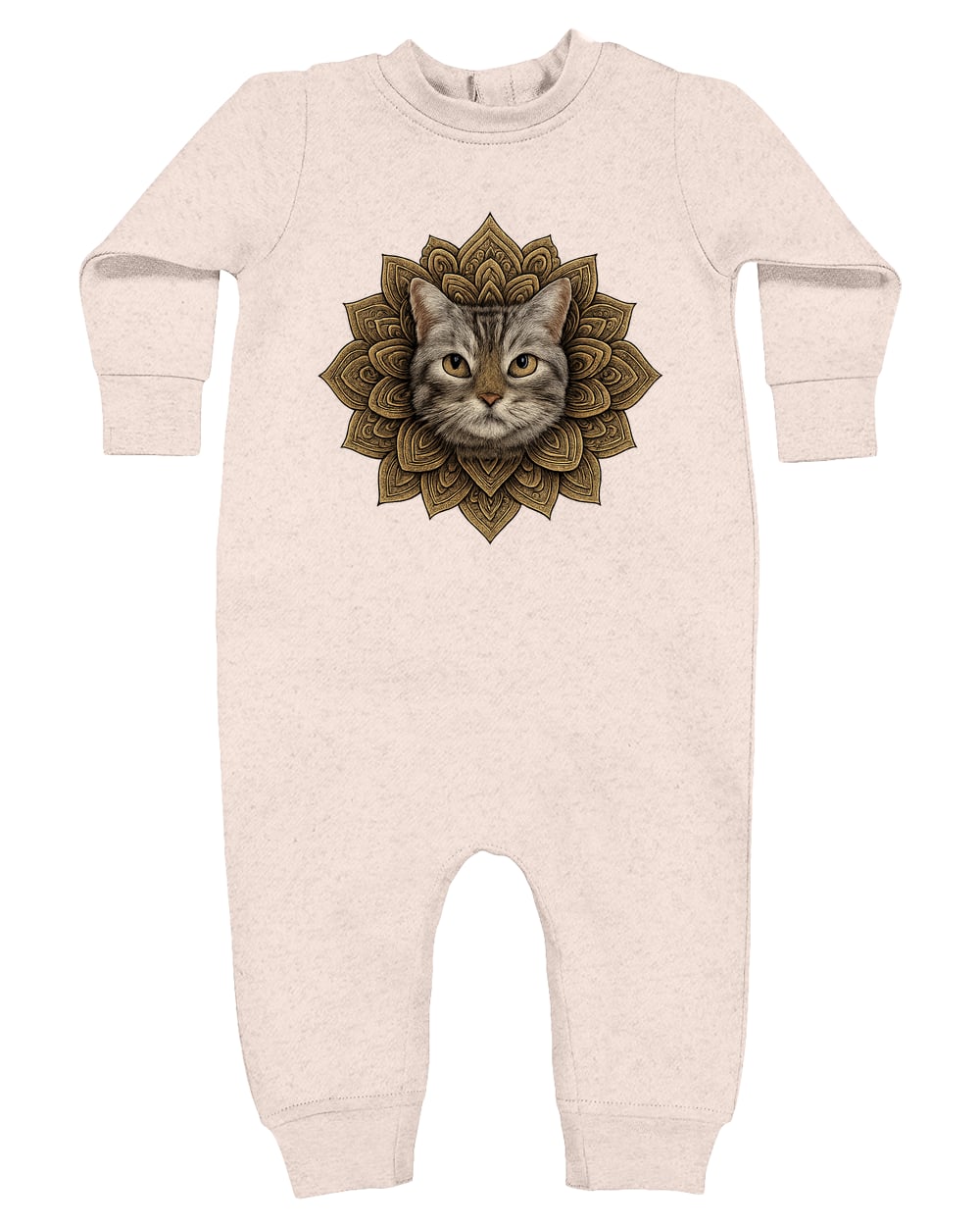 4447 Rabbit Skins Infant Fleece One-Piece Bodysuit - Natural Heather
