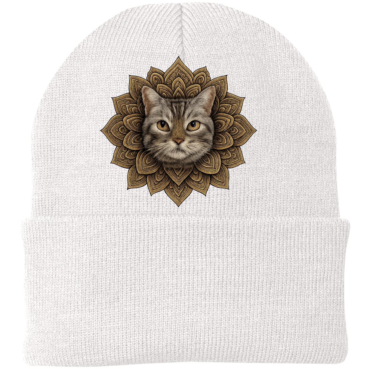 CP90 Port & Company Knit Beanie - White