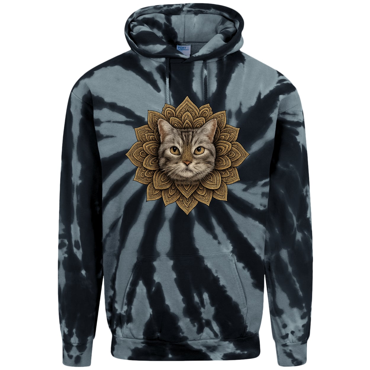 PC146 Port & Company Adult Tie-Dye Pullover Hoodie - Black