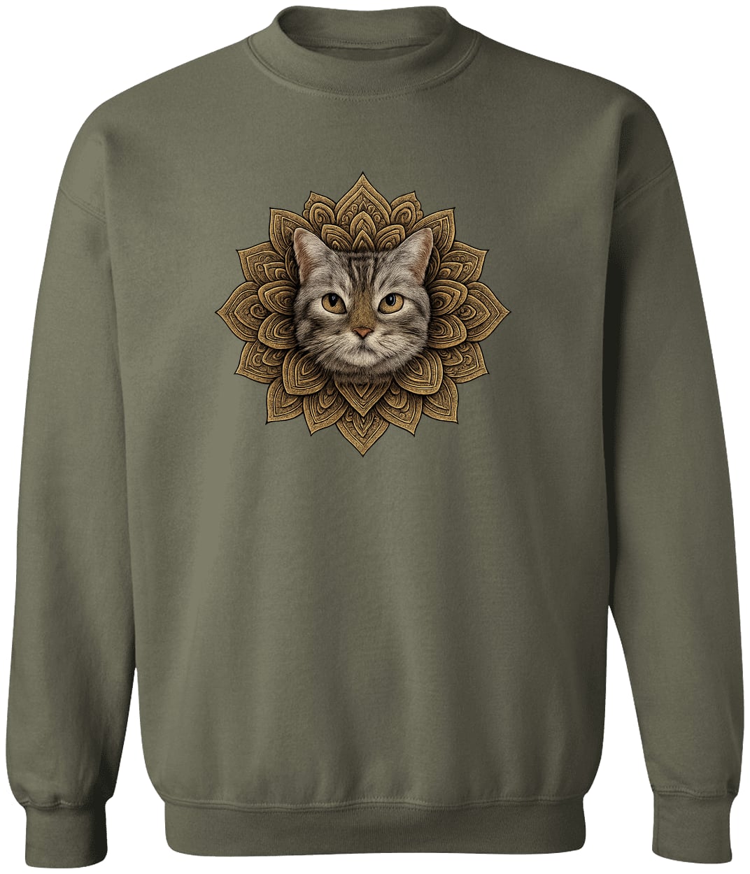 G180 Gildan Crewneck Pullover Sweatshirt - Military Green