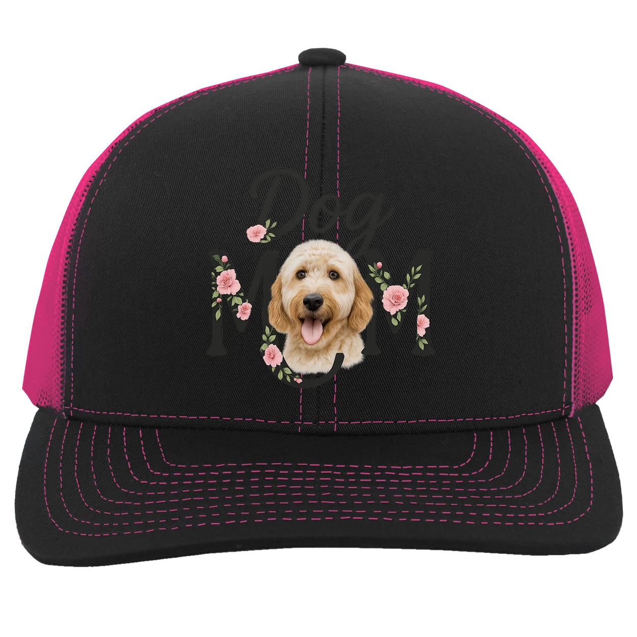 104C Trucker Snap Back - Black/Pink