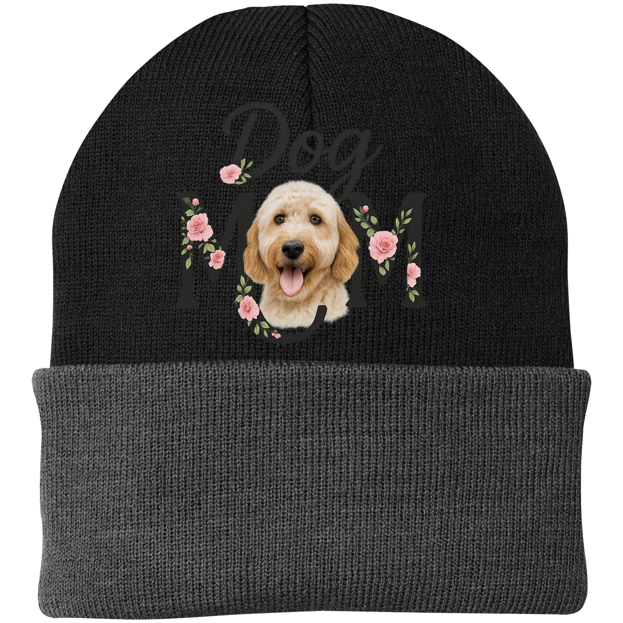CP90 Port & Company Knit Beanie - Black/Gray