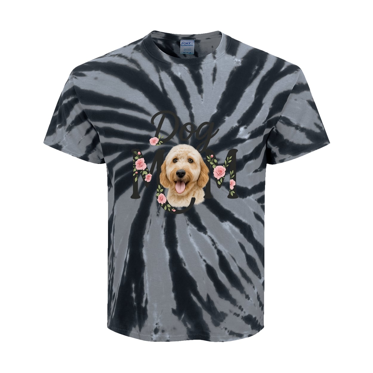 PC147Y Port & Company Kids Tie-Dye Tee - Black