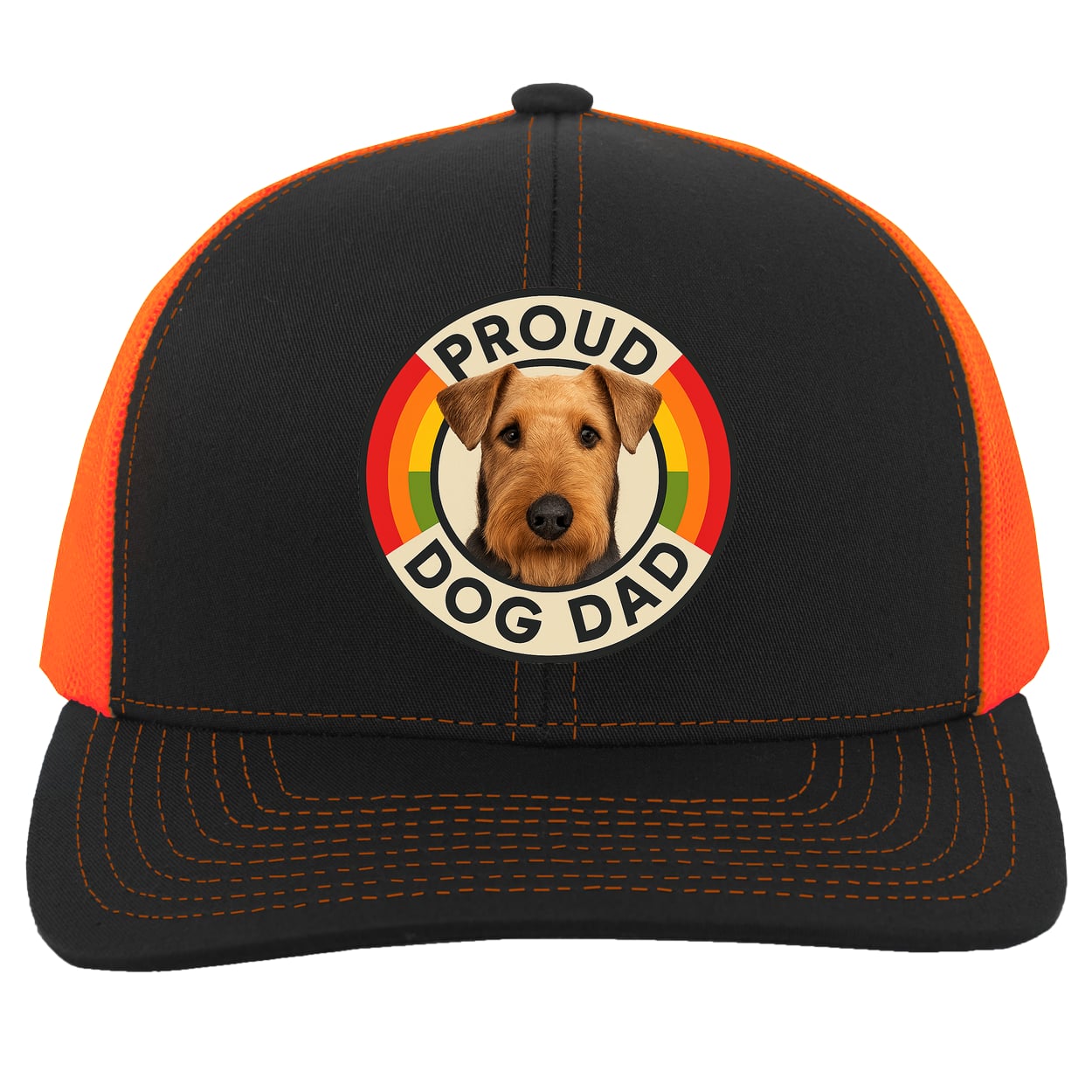 104C Trucker Snap Back - Black/Neon Orange